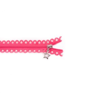 Rits met sterretje 25 cm - 817 roze