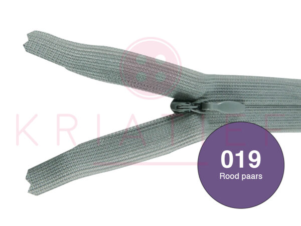 Blinde rits 18 cm - 019 rood/paars