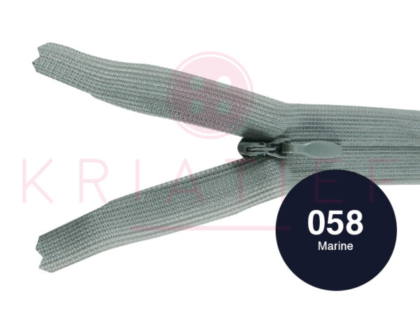 Blinde rits 15 cm - 058 marine