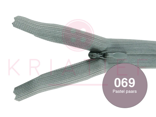 Blinde rits 22 cm - 069 pastel fuxia
