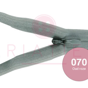 Blinde rits 15 cm - 070 oud roze