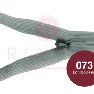 Blinde rits 15 cm - 073 licht bordeaux