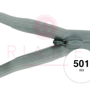Blinde rits 15 cm - 501 wit