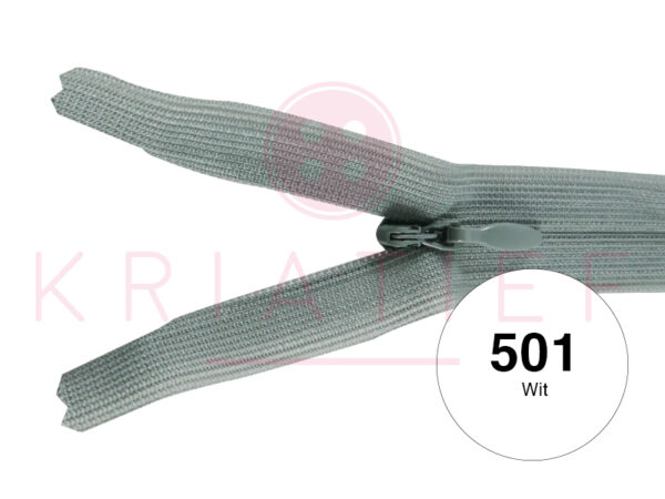 Blinde rits 15 cm - 501 wit