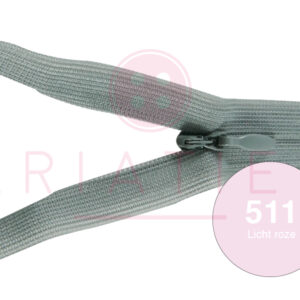 Blinde rits 20 cm - 511 licht roze