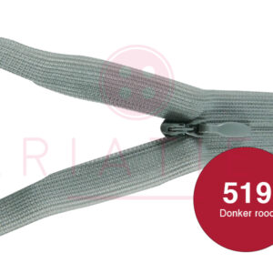 Blinde rits 12 cm - 519 donker rood