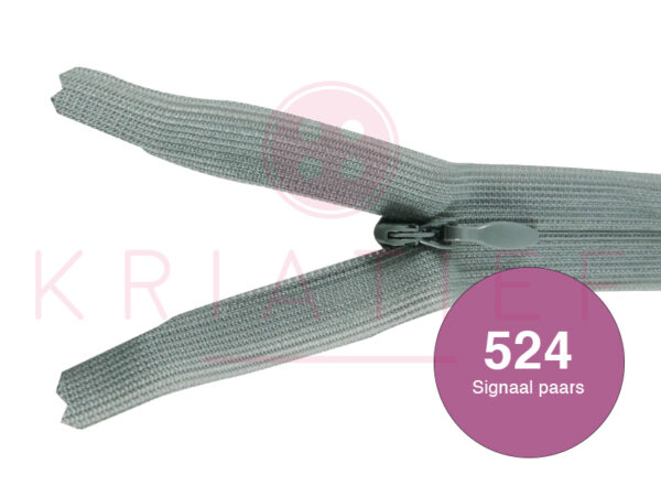 Blinde rits 22 cm - 524 fel fuxia