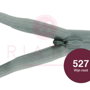 Blinde rits 18 cm - 527 wijn rood