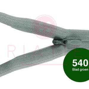 Blinde rits 15 cm - 540 blad groen