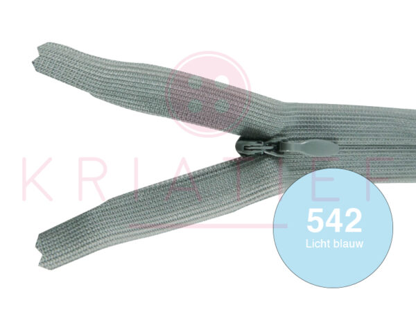 Blinde rits 15 cm - 542 licht blauw