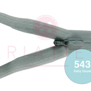 Blinde rits 20 cm - 543 baby blauw