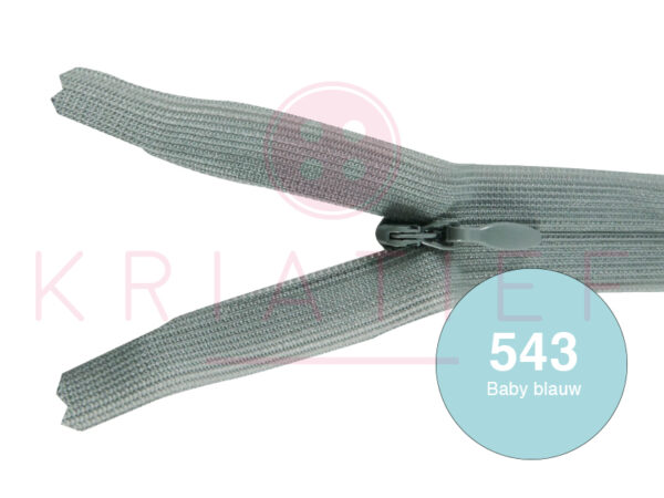 Blinde rits 20 cm - 543 baby blauw