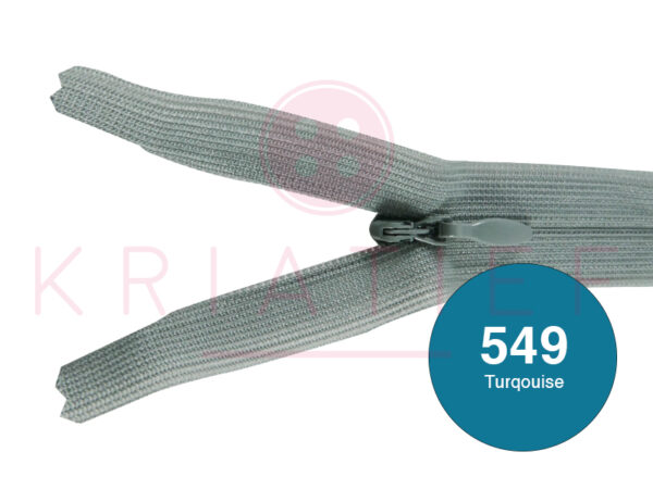 Blinde rits 18 cm - 549 turquoise