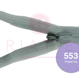 Blinde rits 12 cm - 553 pastel lila