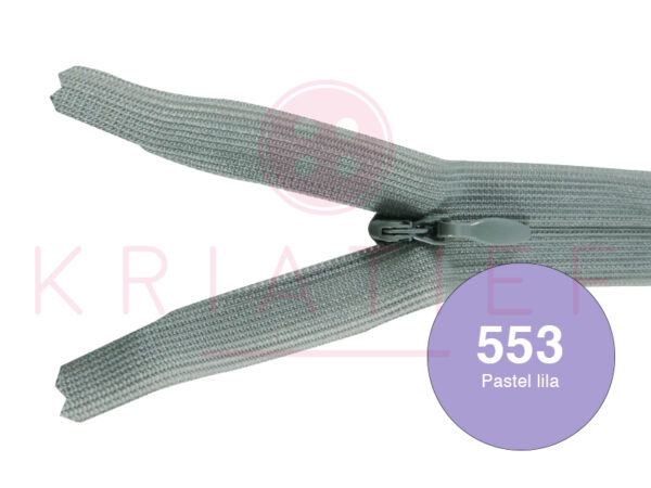 Blinde rits 12 cm - 553 pastel lila