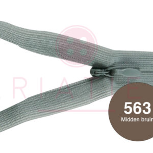 Blinde rits 15 cm - 563 midden bruin