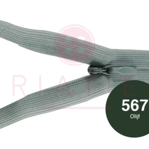 Blinde rits 12 cm - 567 olijf