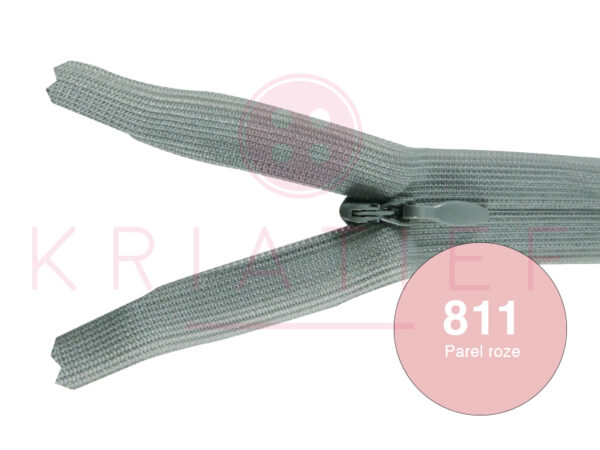 Blinde rits 12 cm - 811 parel roze