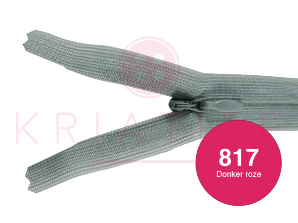 Blinde rits 12 cm - 817 donker roze