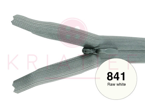 Blinde rits 12 cm - 841 raw white