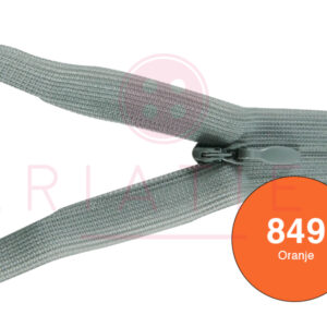 Blinde rits 12 cm - 849 oranje