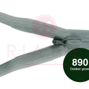Blinde rits 20 cm - 890 donker groen