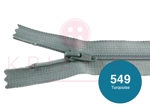 Broekrits 20cm ndb - 549 turquoise