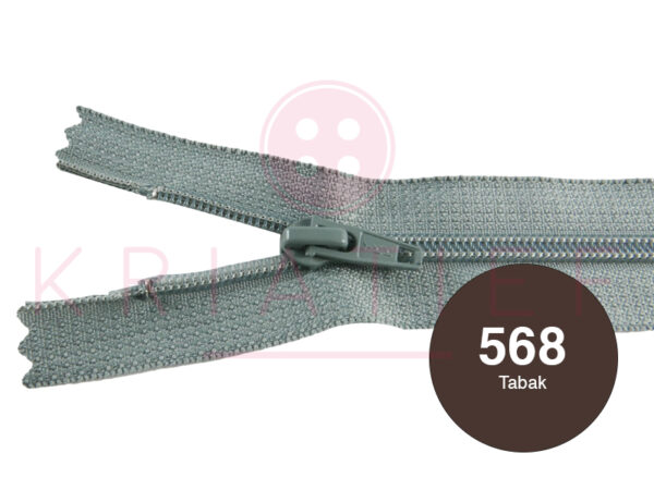 Broekrits 20cm ndb - 568 tabak