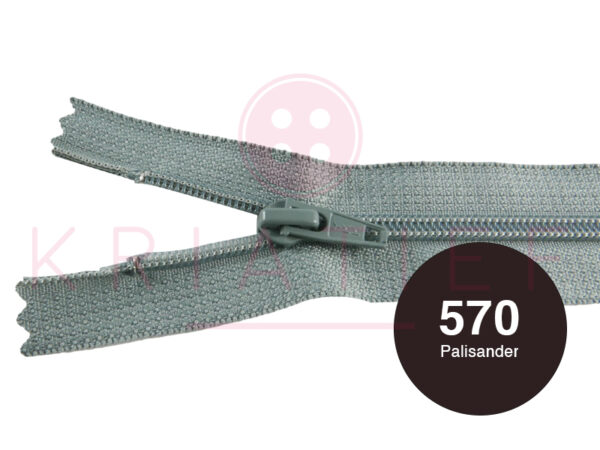 Broekrits 15cm ndb - 570 donker bruin