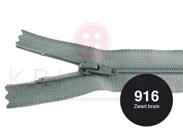 Broekrits 20cm ndb - 916 zwart/bruin
